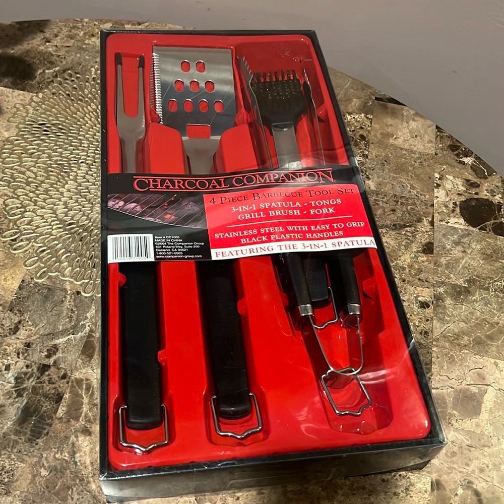 Charcoal Companion 4 Piece Barbecue Tool Set